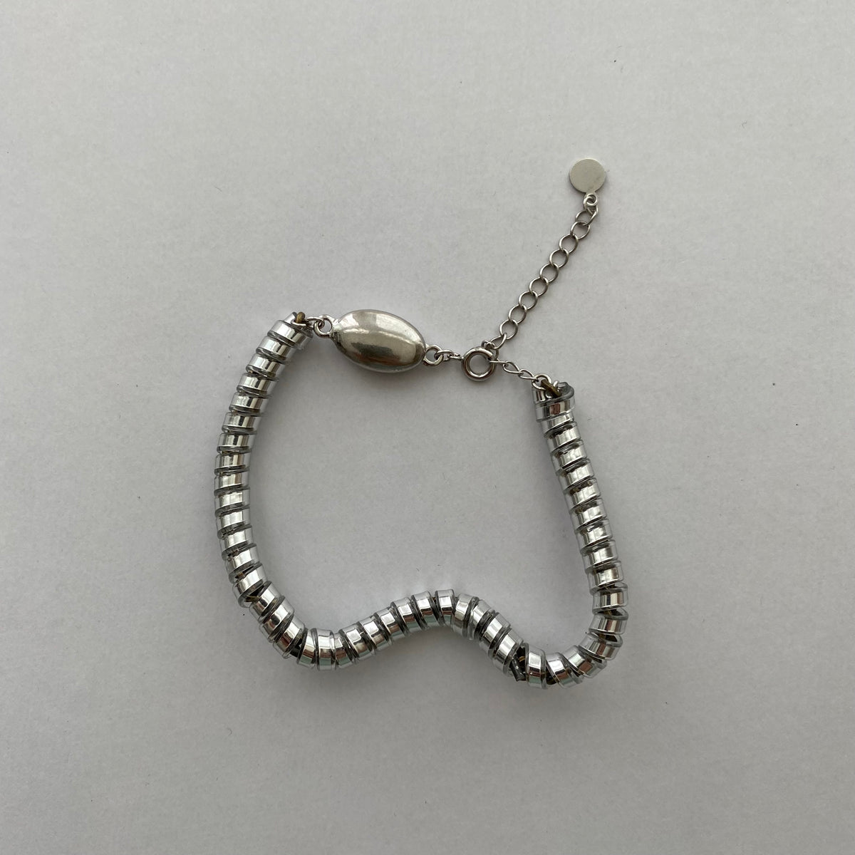 シャイニーチェーンカバーブレスレット #シルバー