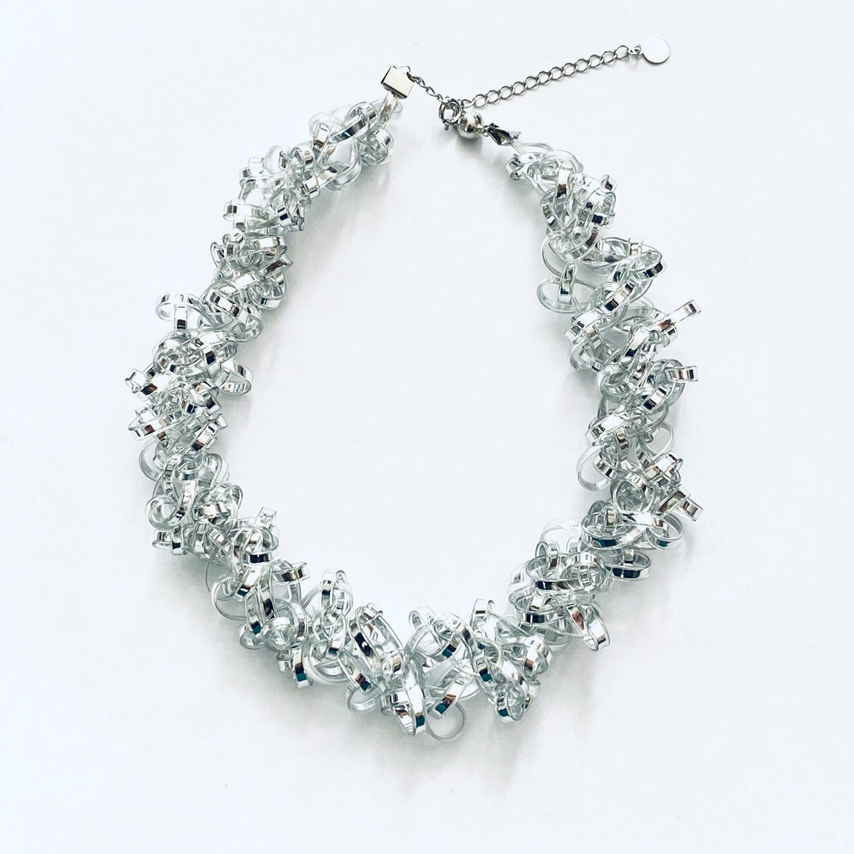 シャイニートルネードネックレス ＃シルバー